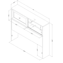 South Shore Twin Headboard - Hazen White Pine