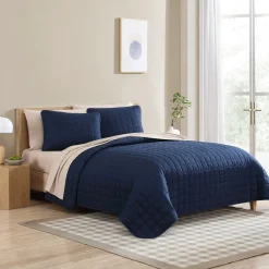 Kids Cathay Home Twin Quilt Set - Navy