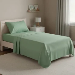 Kids Cathay Home Sheets|Twin Bedding>Twin Sheet Set - Hedge Green