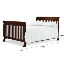 Million Dollar Baby Twin/Full Size Bed Conversion Kit - Espresso Finish