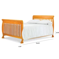 Million Dollar Baby Twin/Full Size Bed Conversion Kit - Honey Oak Finish