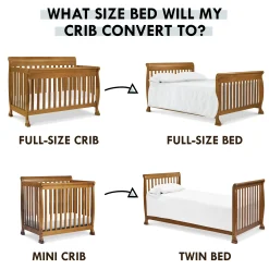 Million Dollar Baby Twin/Full Size Bed Conversion Kit - Chestnut Finish