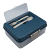 Kids Melii Breastfeeding|Snack Bags & Containers>Two Tier Bento - Dark Blue