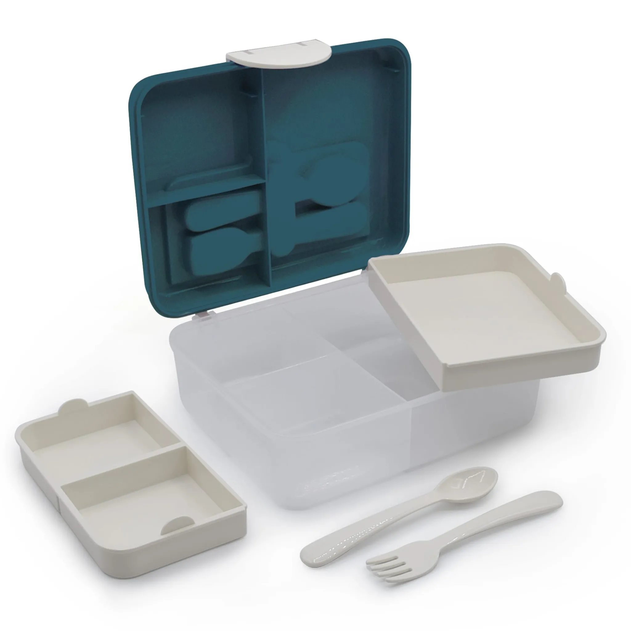 Kids Melii Breastfeeding|Snack Bags & Containers>Two Tier Bento - Dark Blue