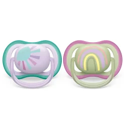 Philips Avent Ultra Air Pacifier 0-6m Lilac Sun/Green Rainbow 2-pack