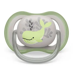 Philips Avent Pacifiers & Clips|Pacifiers & Clips>Ultra Air Pacifier 6-18m Orange Turtle / Green Whale 2-pack
