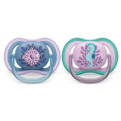Philips Avent Pacifiers & Clips|Pacifiers & Clips>Ultra Air Pacifier 6-18m Puffer Fish / Sea Horse 2-pack