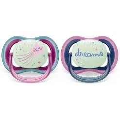 Philips Avent Ultra Air Pacifier Nighttime 6-18m Falling Star/Dreams 2-pack