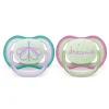 Philips Avent Ultra Air Pacifier Nighttime 0-6m Lilac Dragonfly/Dreams 2-pack