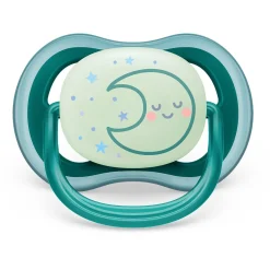 Philips Avent Pacifiers & Clips|Pacifiers & Clips>Ultra Air Pacifier Nighttime 6-18m Sleeping Star/Moon 2-pack
