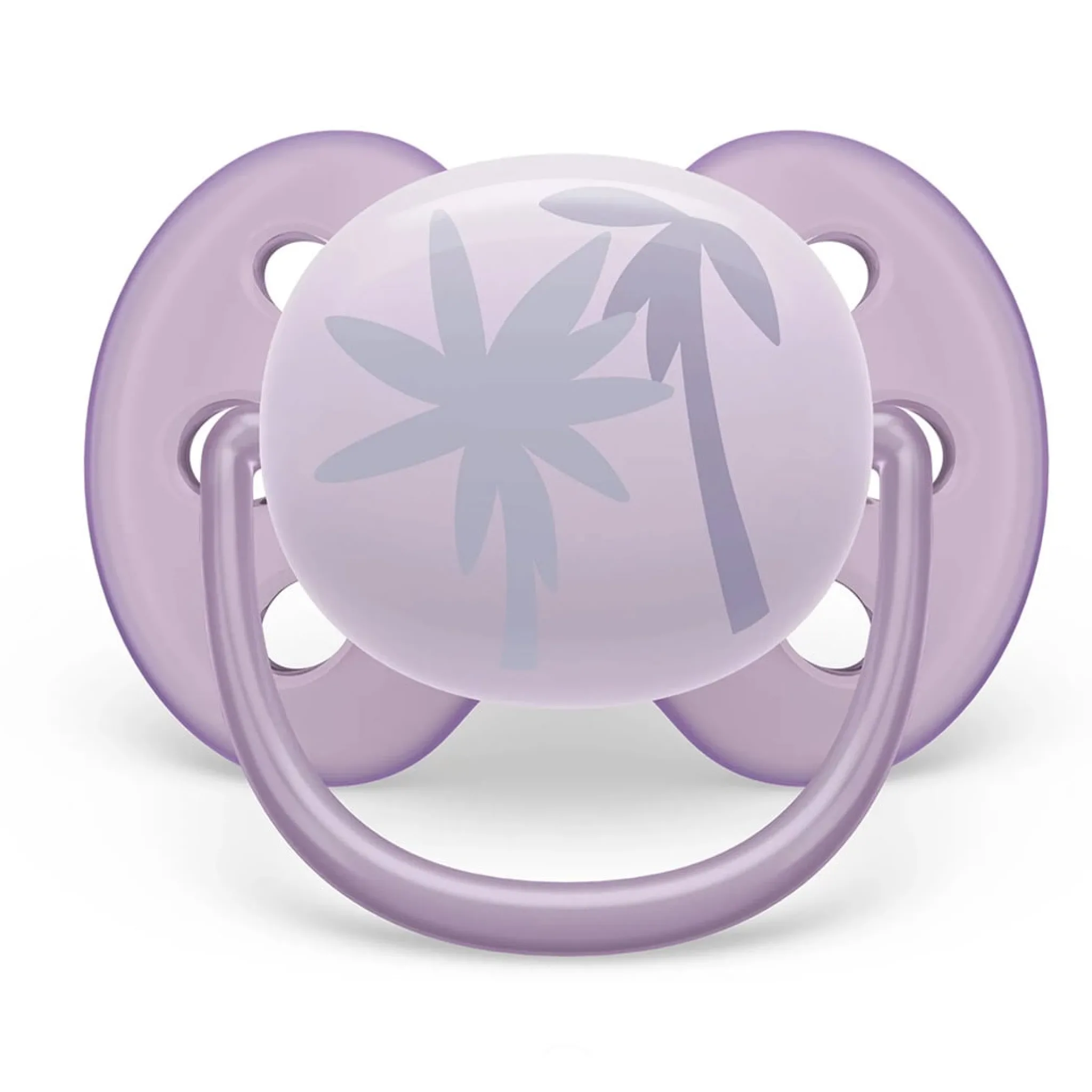 Philips Avent Pacifiers & Clips|Pacifiers & Clips>Ultra Soft Pacifier 0-6m Lychee Elephant / Lilac Palms 2-pack