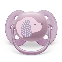 Philips Avent Ultra Soft Pacifier 6-18m Violet Puppy / Orange Leaves 2-pack