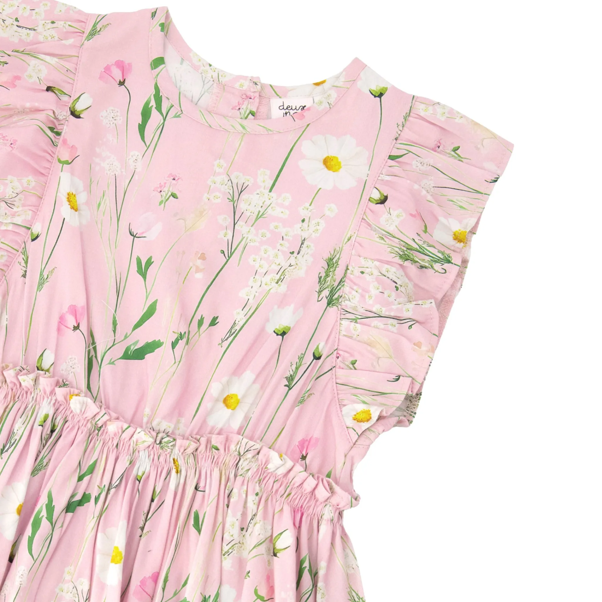 Kids Deux par Deux Dresses & Rompers>Under My Straw Hat Dress 7-10