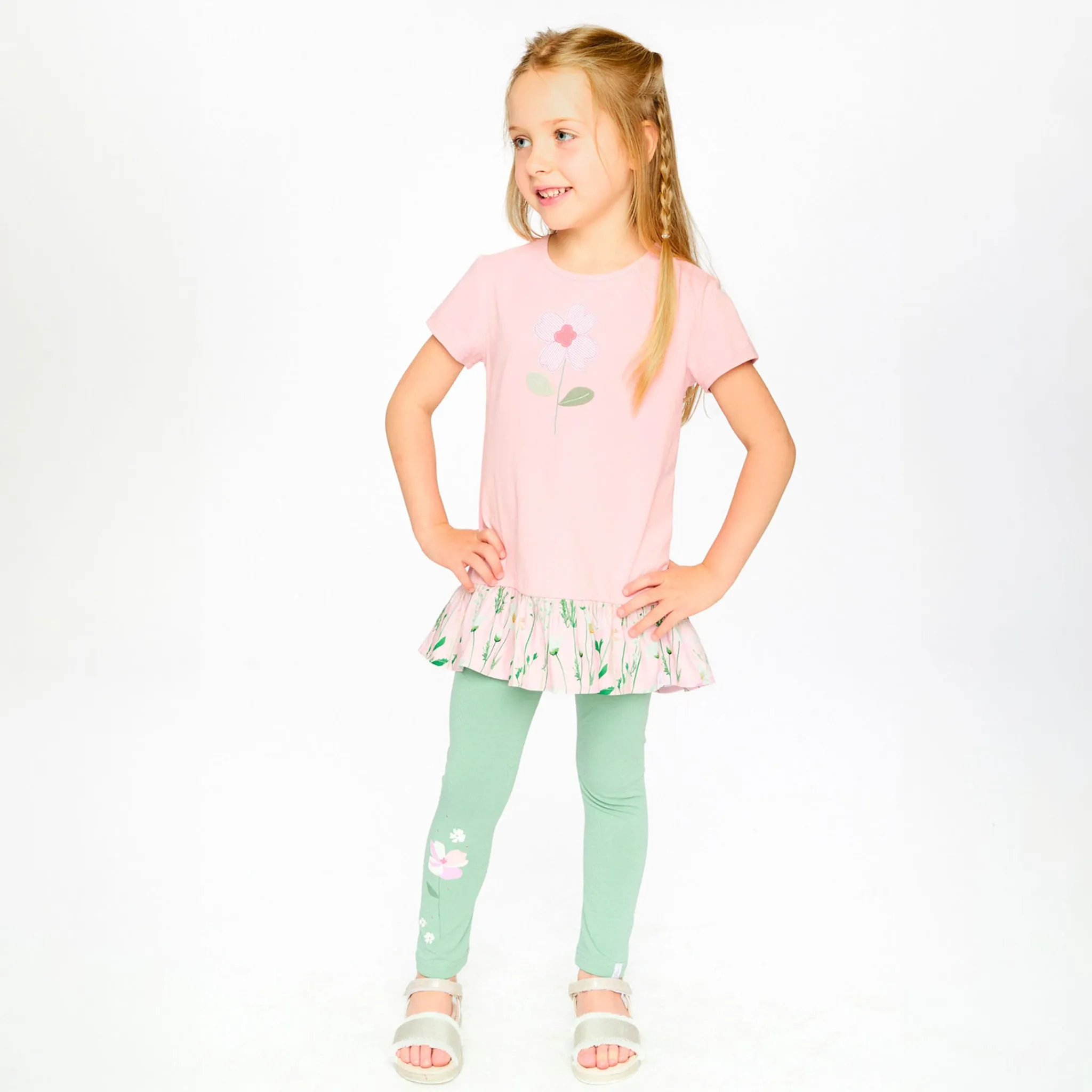 Kids Deux par Deux Leggings & Jeggings>Under My Straw Hat Legging 3-6