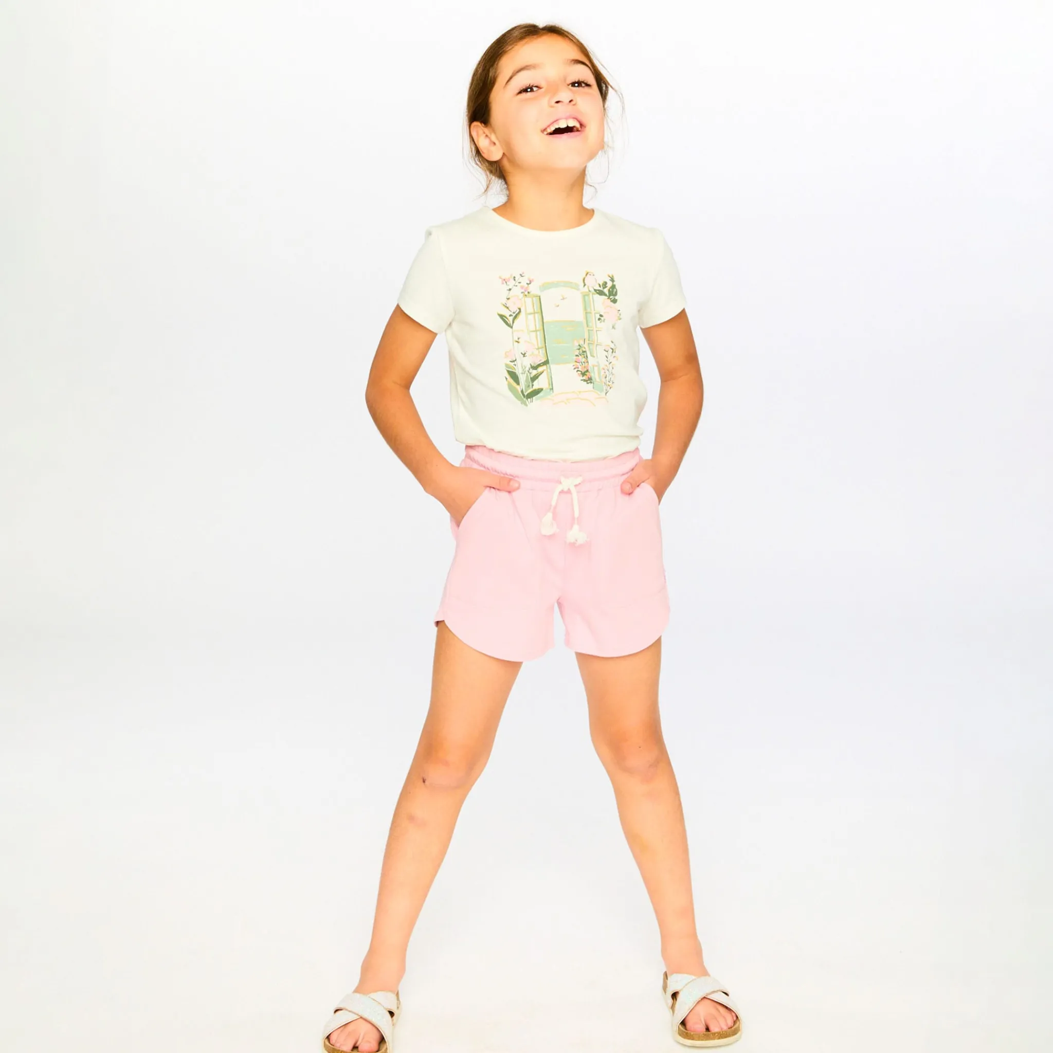 Kids Deux par Deux Tops>Under My Straw Hat T-shirt 3-6