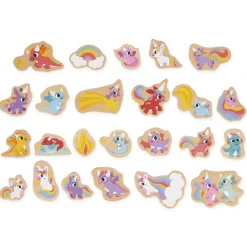 Kids Janod Unicorn & Dragon Magnets 24 Pieces
