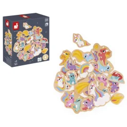 Kids Janod Unicorn & Dragon Magnets 24 Pieces