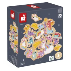 Kids Janod Unicorn & Dragon Magnets 24 Pieces