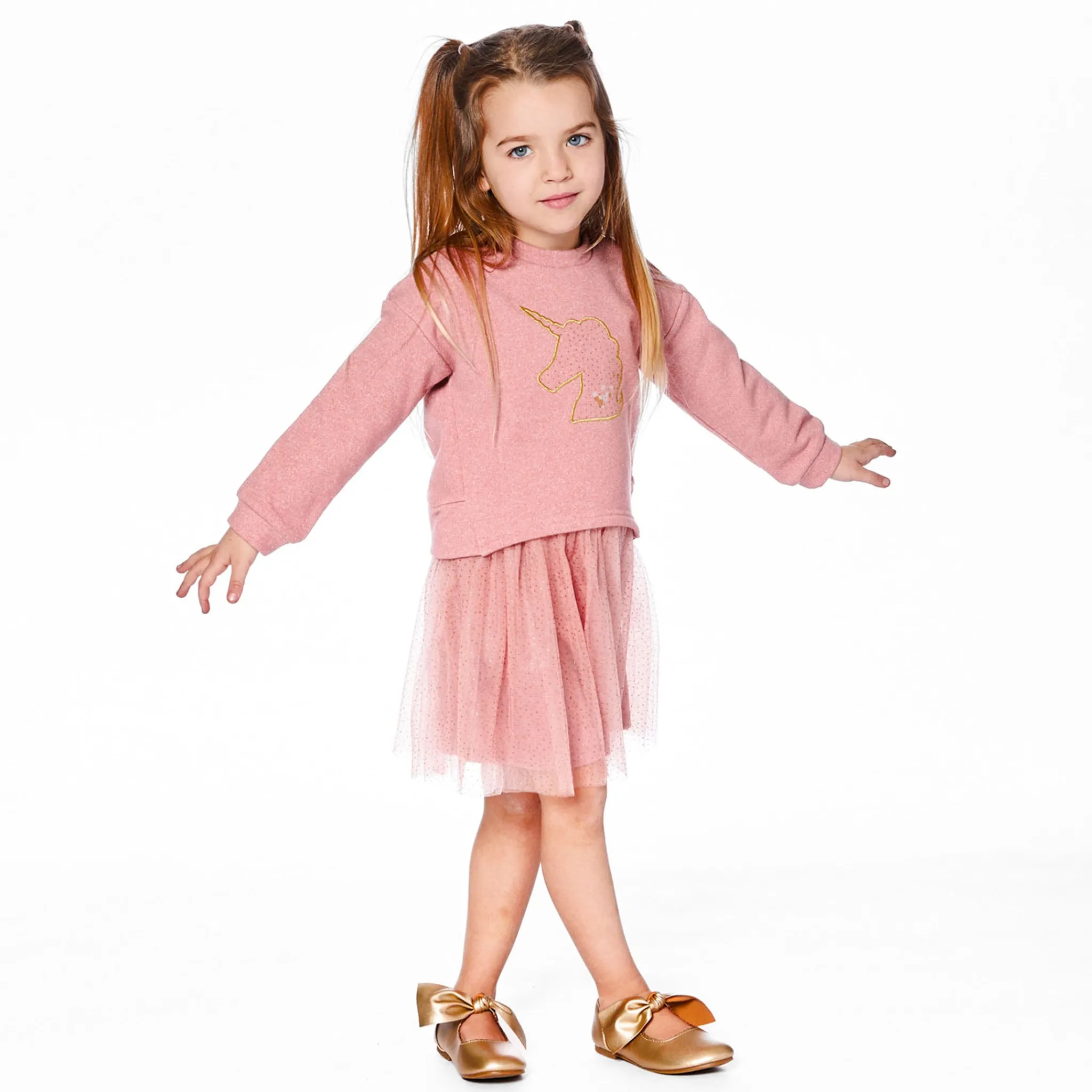 Kids Deux par Deux Dresses & Rompers>Unicorn Dress 7-10