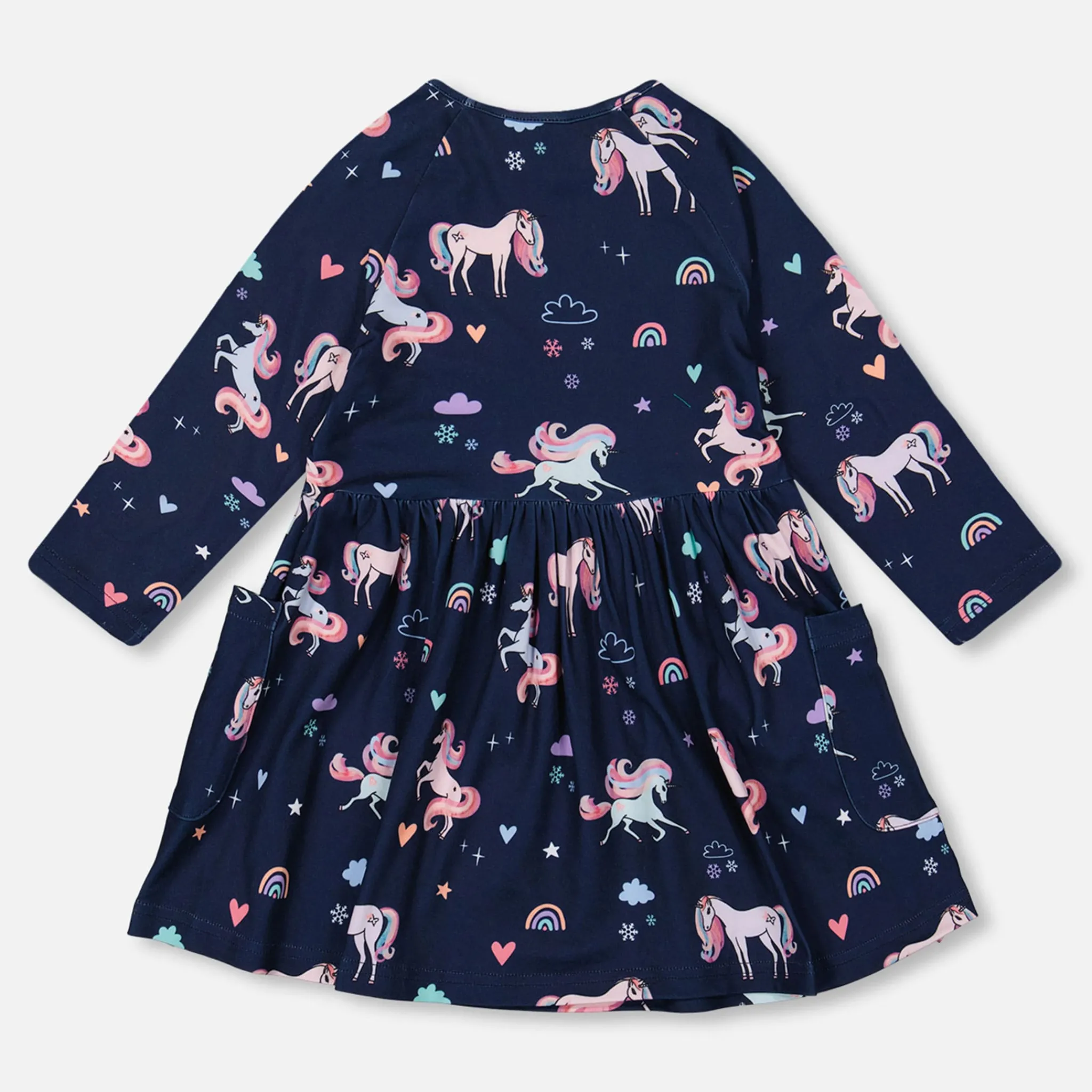 Kids Deux par Deux Dresses & Rompers>Unicorns Dress 7-10