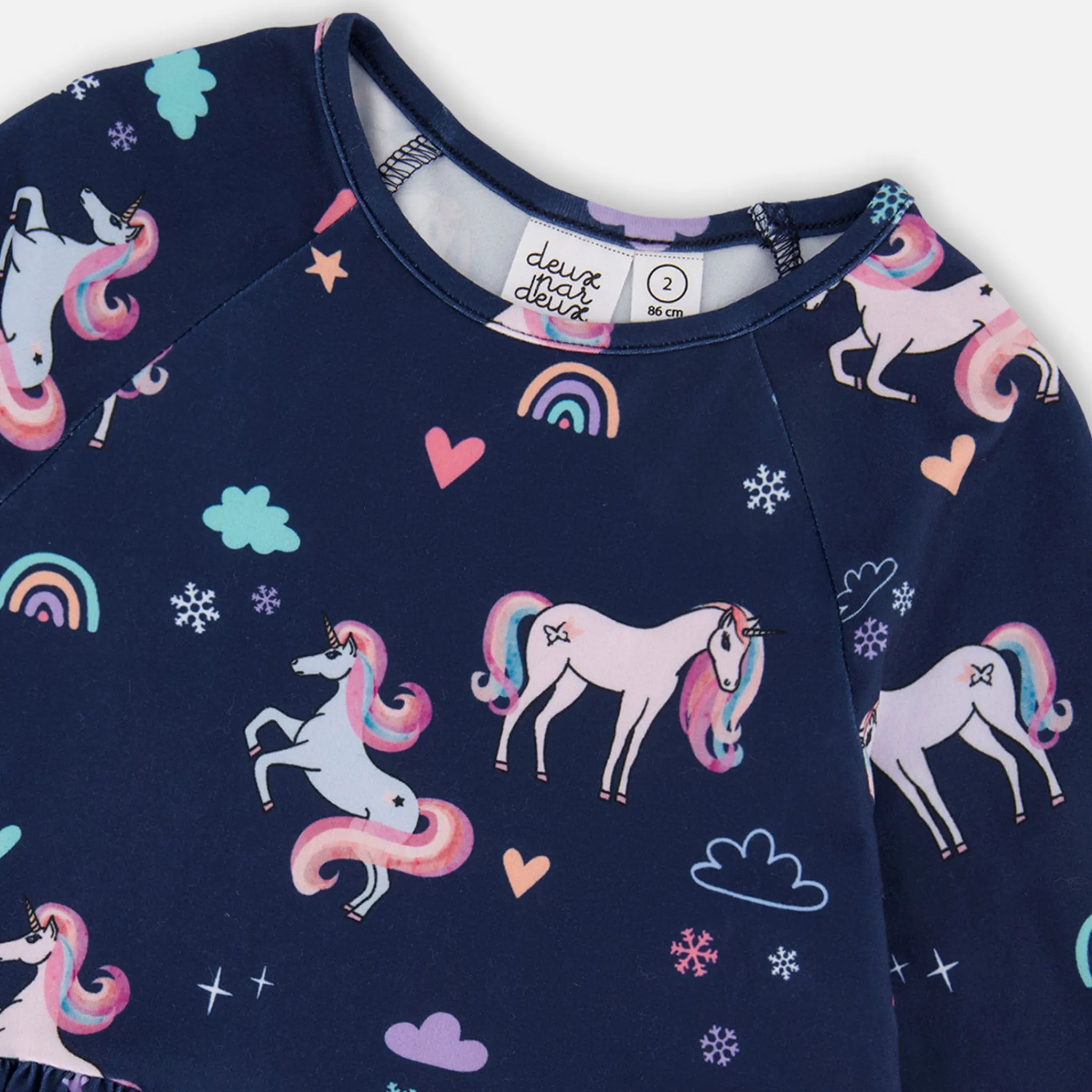 Kids Deux par Deux Dresses & Rompers>Unicorns Dress 7-10