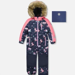 Kids Deux par Deux Unicorns 1pce Snowsuit 2-6
