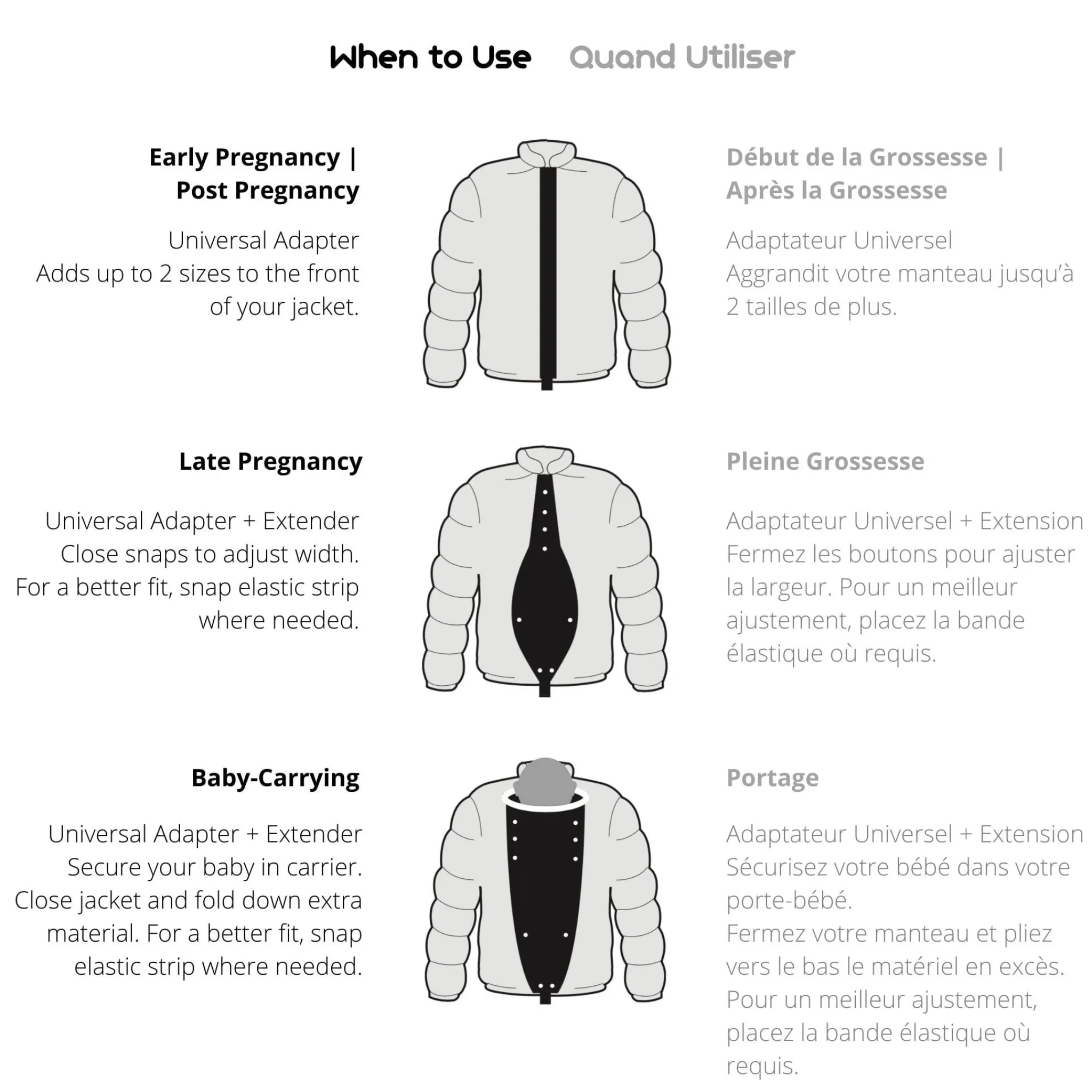Make My Belly Fit Coats & Jackets>Universal Jacket Extender V2