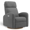 Jaymar BB Upholstered Rocking Armchair Swivel, Glider, Recliner Hailey - Nexus Charcoal Motorized Electric