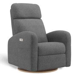Jaymar BB Upholstered Rocking Armchair Swivel, Glider, Recliner Hailey - Nexus Charcoal Motorized Electric