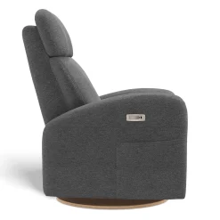 Jaymar BB Upholstered Rocking Armchair Swivel, Glider, Recliner Hailey - Nexus Charcoal Motorized Electric
