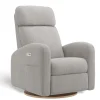 Jaymar BB Gliders & Rocking Chairs|Gliders & Rocking Chairs>Upholstered Rocking Armchair Swivel, Glider, Recliner Hailey - Nubia Silver Motorized Electric
