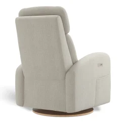 Jaymar BB Upholstered Rocking Armchair Swivel, Glider, Recliner Hailey - Nubia Silver Motorized Electric