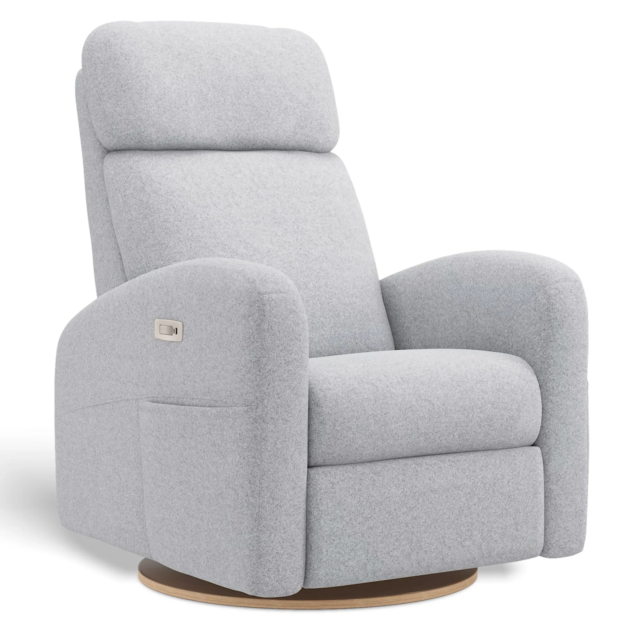 Jaymar BB Gliders & Rocking Chairs|Gliders & Rocking Chairs>Upholstered Rocking Armchair Swivel, Glider, Recliner Hailey - Arlo Heather Silver Motorized Electric