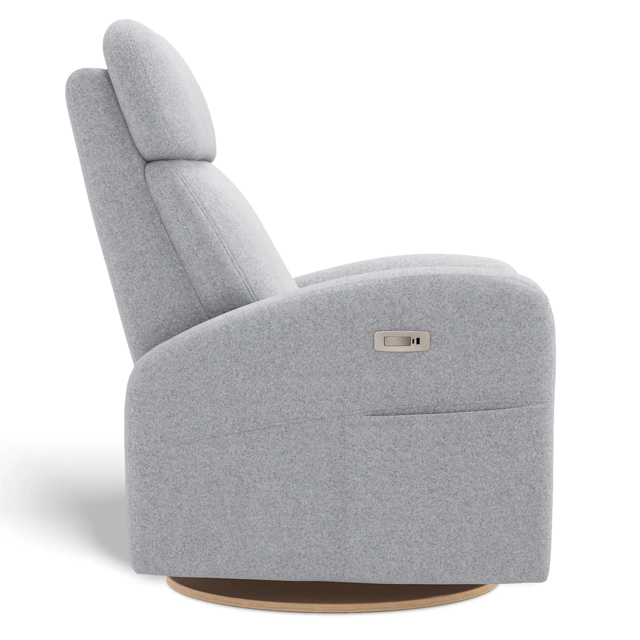 Jaymar BB Gliders & Rocking Chairs|Gliders & Rocking Chairs>Upholstered Rocking Armchair Swivel, Glider, Recliner Hailey - Arlo Heather Silver Motorized Electric