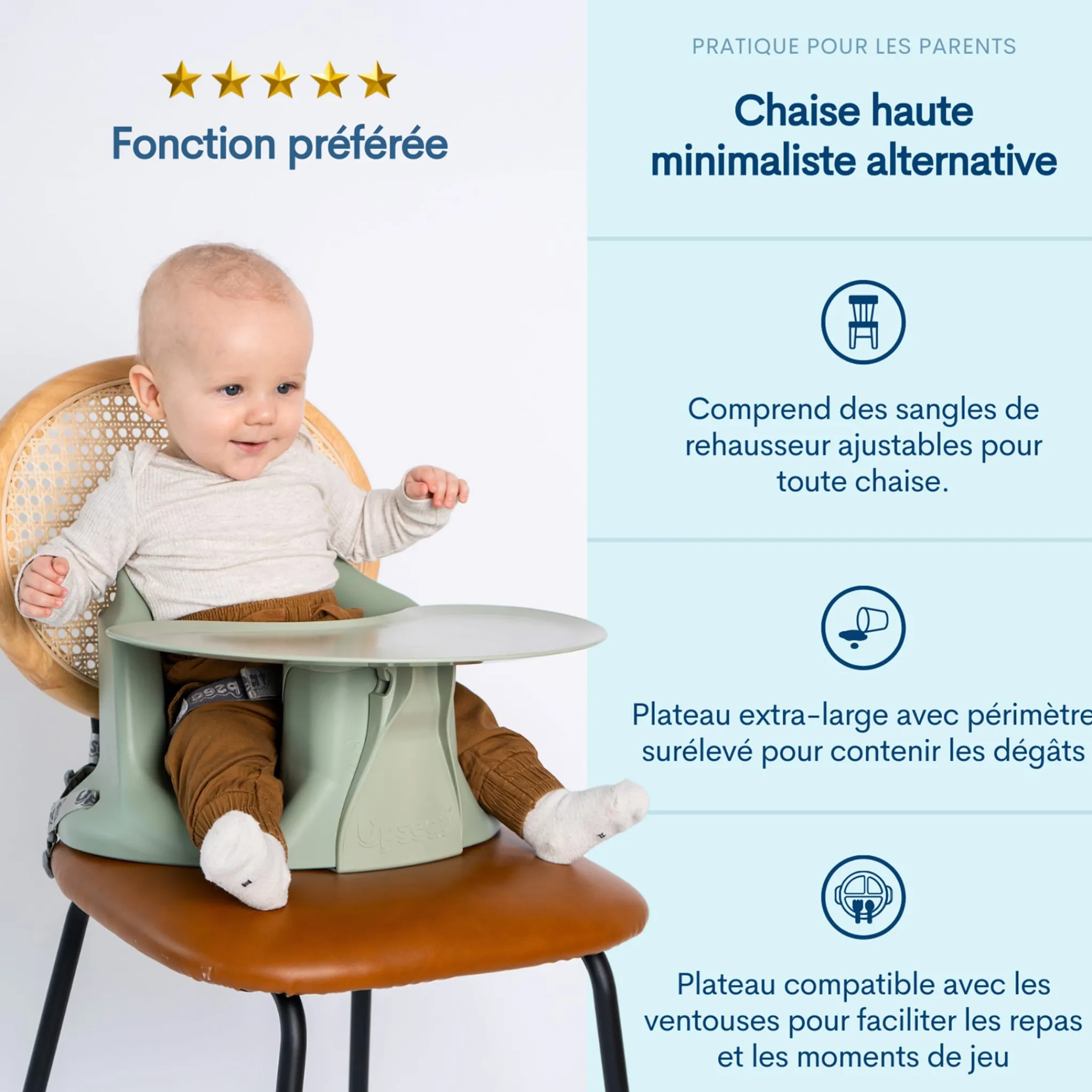 Upseat High Chairs & Booster Seats|High Chairs & Booster Seats>Floor Booster - Sage