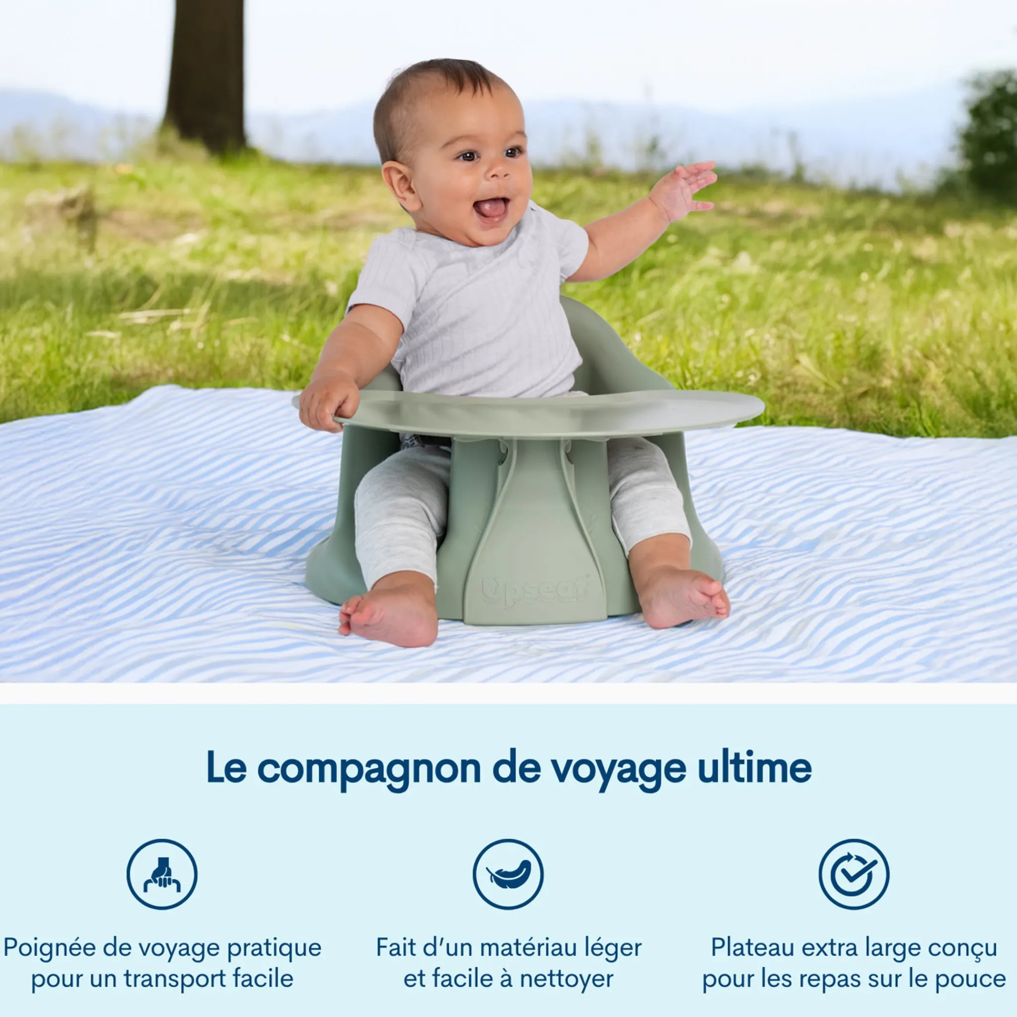 Upseat High Chairs & Booster Seats|High Chairs & Booster Seats>Floor Booster - Sage