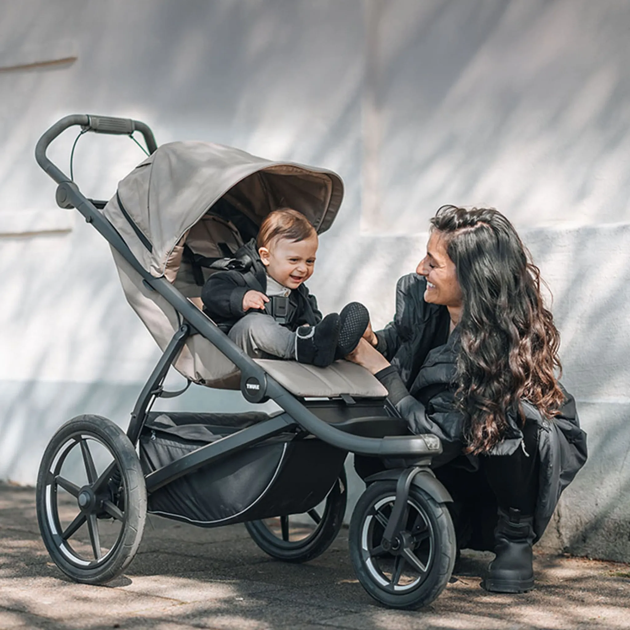 Kids Thule Strollers|Strollers & Trailers>Urban Glide3 Stroller + Cup holder - Tinted Taupe