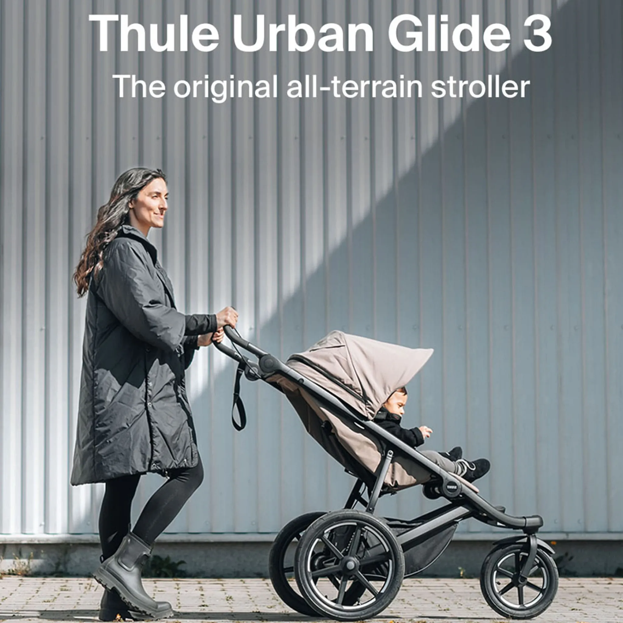Kids Thule Strollers|Strollers & Trailers>Urban Glide3 Stroller + Cup holder - Tinted Taupe