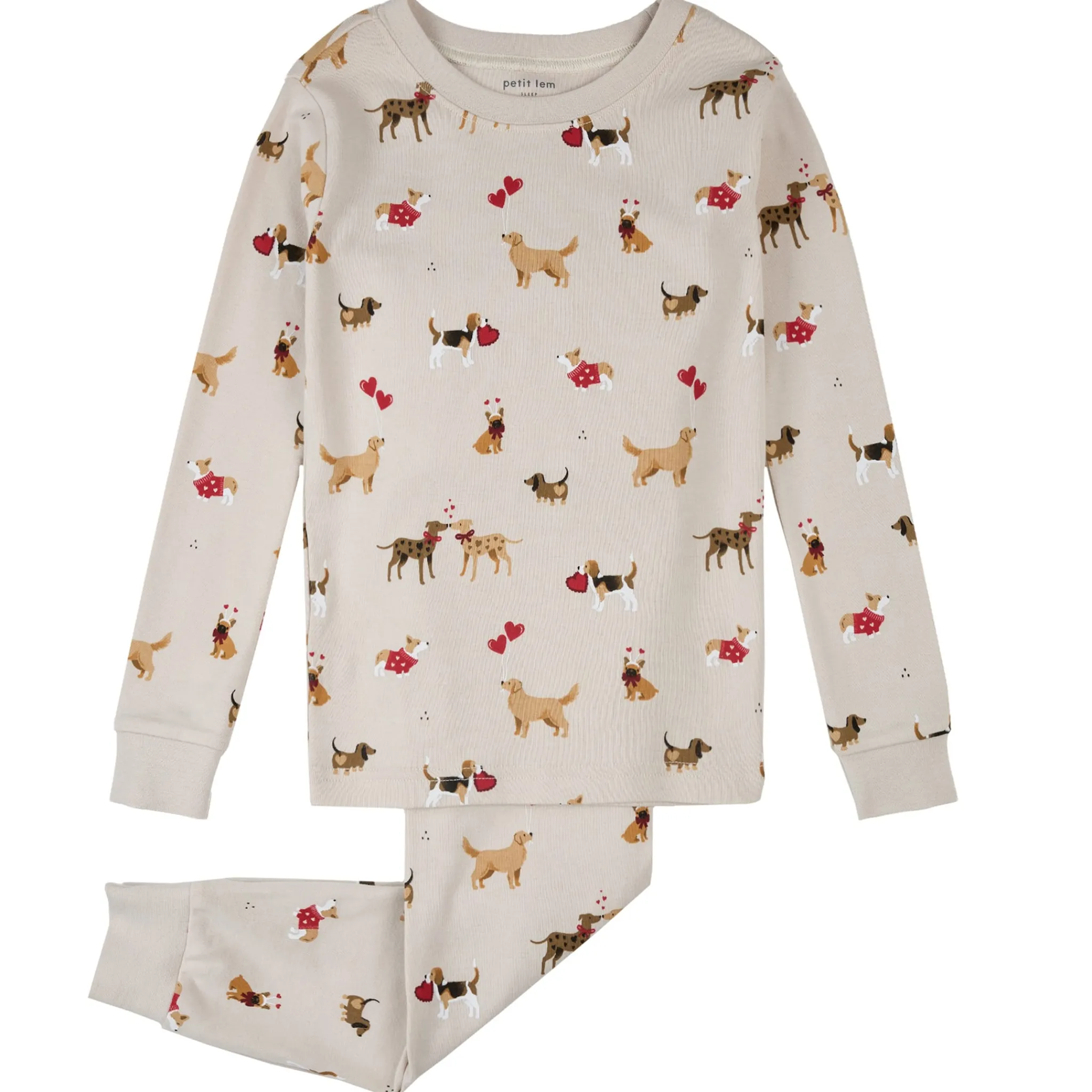 Kids/BOY Petit Lem Pajamas & Bathrobes|Pajamas & Bathrobes>Valentine Dog Pajamas 2-7y