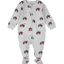BOY Petit Lem Pajamas|Pyjamas>Valentine Tractors Pajamas 0-24m