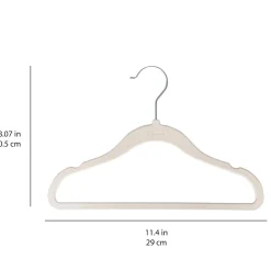3 Sprouts Velvet Hanger (15) - Cream