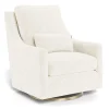 Monte Gliders & Rocking Chairs|Gliders & Rocking Chairs>Vera Rocking and Swivel Chair - White Faux Sheepskin / Gold