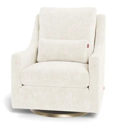 Monte Gliders & Rocking Chairs|Gliders & Rocking Chairs>Vera Rocking and Swivel Chair - White Faux Sheepskin / Gold