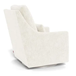 Monte Vera Rocking and Swivel Chair - White Faux Sheepskin / Steel