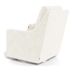 Monte Vera Rocking and Swivel Chair - White Faux Sheepskin / Steel