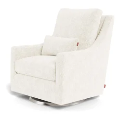 Monte Vera Rocking and Swivel Chair - White Faux Sheepskin / Steel