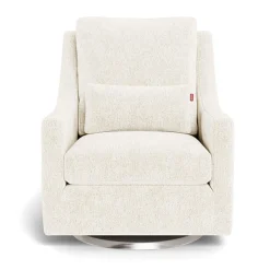 Monte Vera Rocking and Swivel Chair - White Faux Sheepskin / Steel