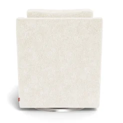 Monte Vera Rocking and Swivel Chair - White Faux Sheepskin / Steel