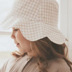 Kids Huttelihut Hats & Caps>Vichy 40 Upf Bucket Hat 2-8
