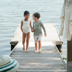 Kids Petit Lem Vichy Swimsuit 2-6y